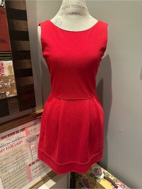 Diane Von Furstenberg Red Sleeveless Mini Dress